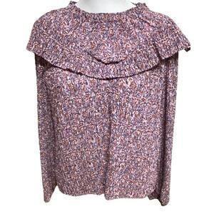 J. Crew Multicolor Long Sleeve Blouse, Size M - Cottagecore, Feminine, Boho